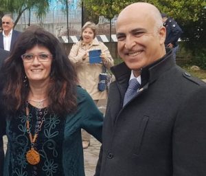 Stella Bassani con ambasciatore israeliano