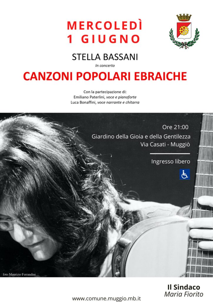 Scopri di più sull'articolo Stella Bassani in concerto per la pace a Muggiò.